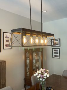 5 light open frame fixture installation